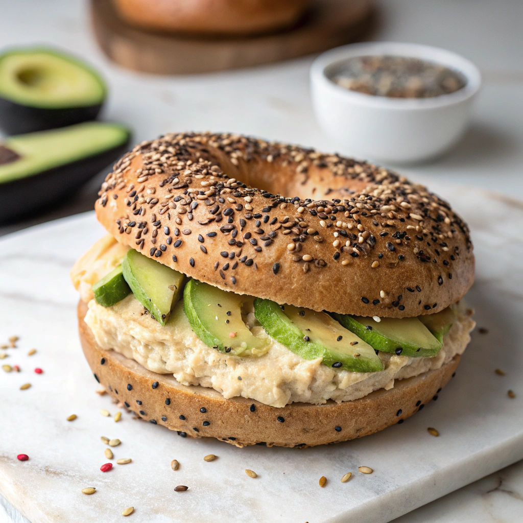 hummus_avocado_bagel