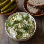 dill pickle cream cheese recipe card