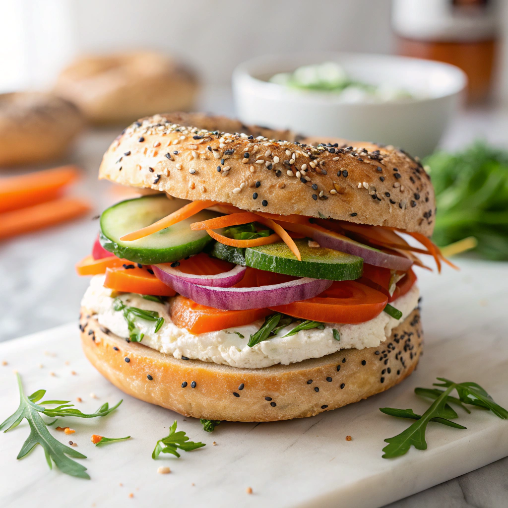veggie-bagel-sandwich