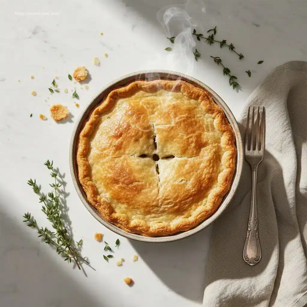 Delicious Slow Cooker Chicken Pot Pie, golden-crusted and steaming.