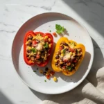 Delicious Easy Stuffed Bell Peppers ready to enjoy.