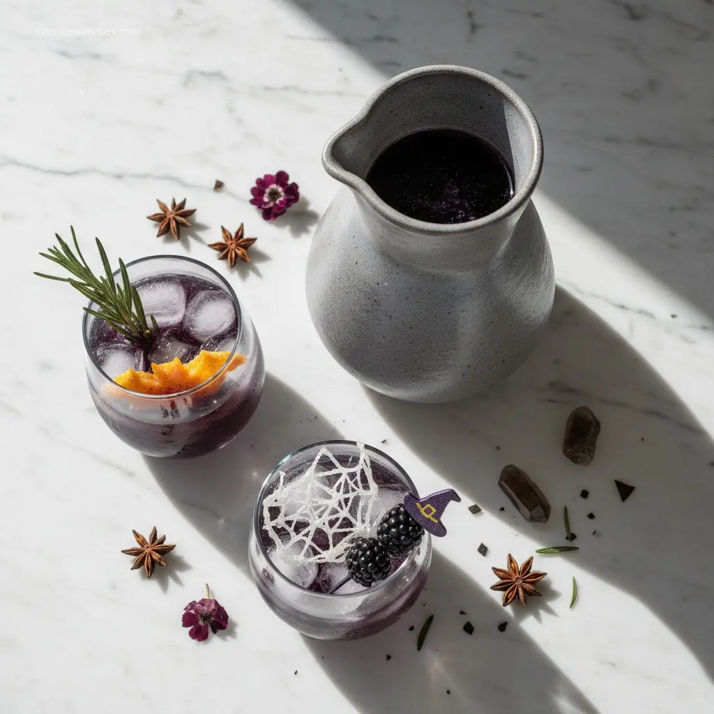 Delicious Witches Brew Lemonade flatlay