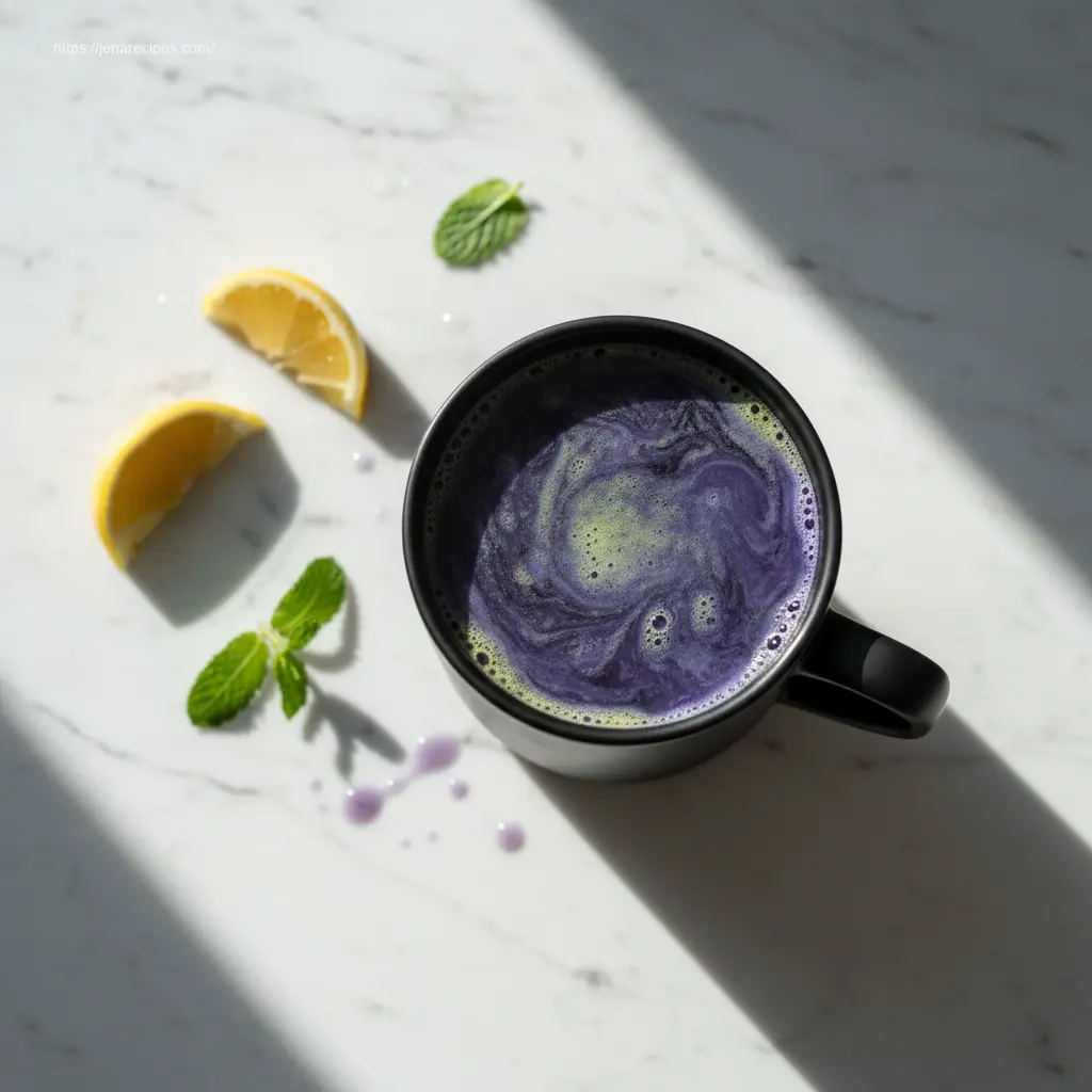 Refreshing Witches Brew Lemonade on a marble table