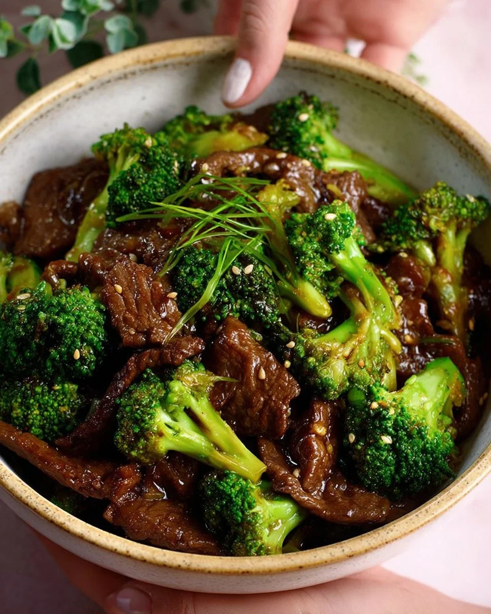 Delicious Beef and Broccoli Stir-Fry served on a plate