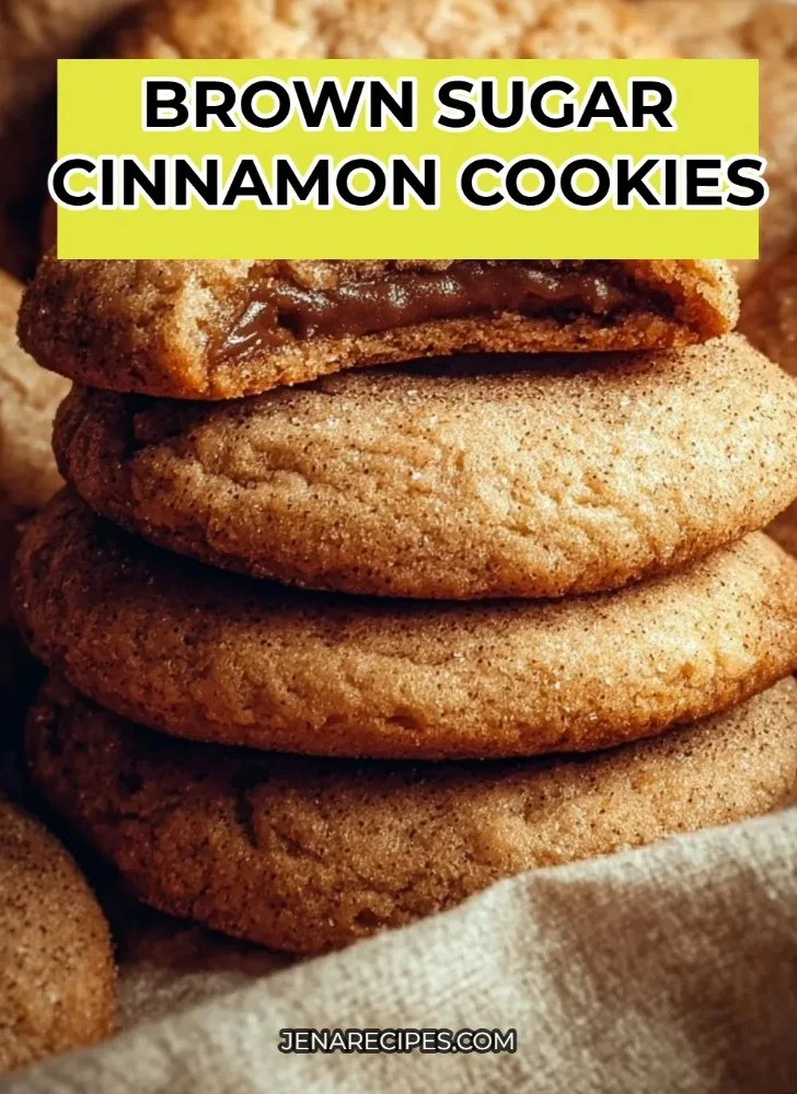 Delicious Brown Sugar Cinnamon Cookies stacked on a plate