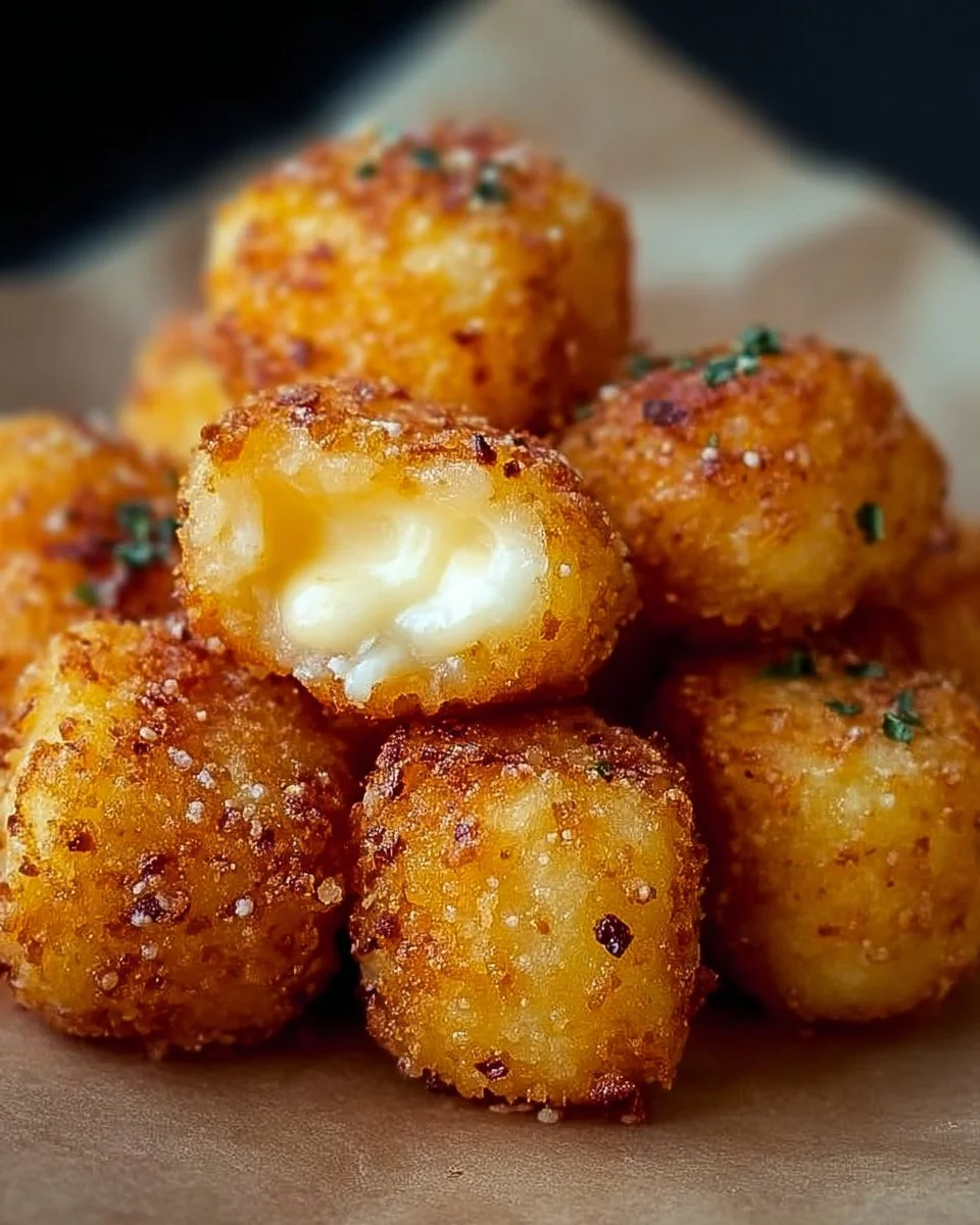 Cheesy Parmesan Mozzarella Bites served on a platter with dipping sauce