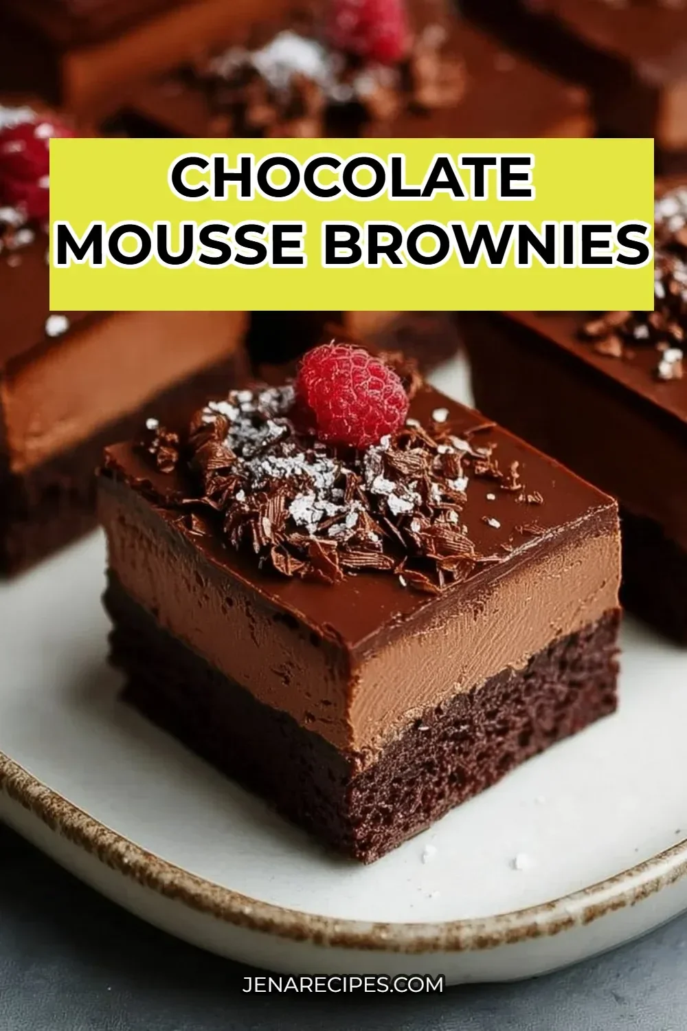 Delicious Chocolate Mousse Brownies with a rich and creamy texture.