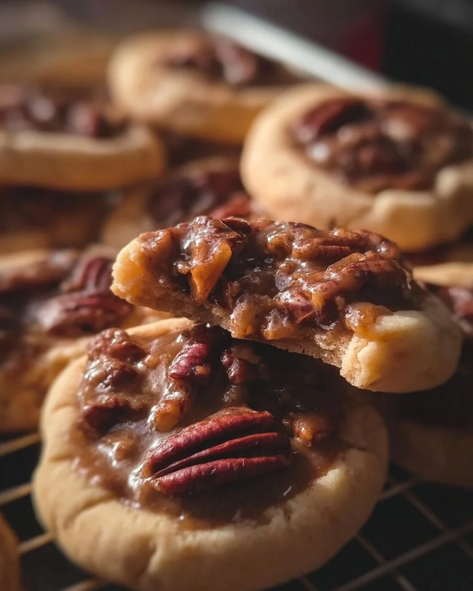 Crumbl pecan pie cookies showcasing rich flavor and buttery crust.