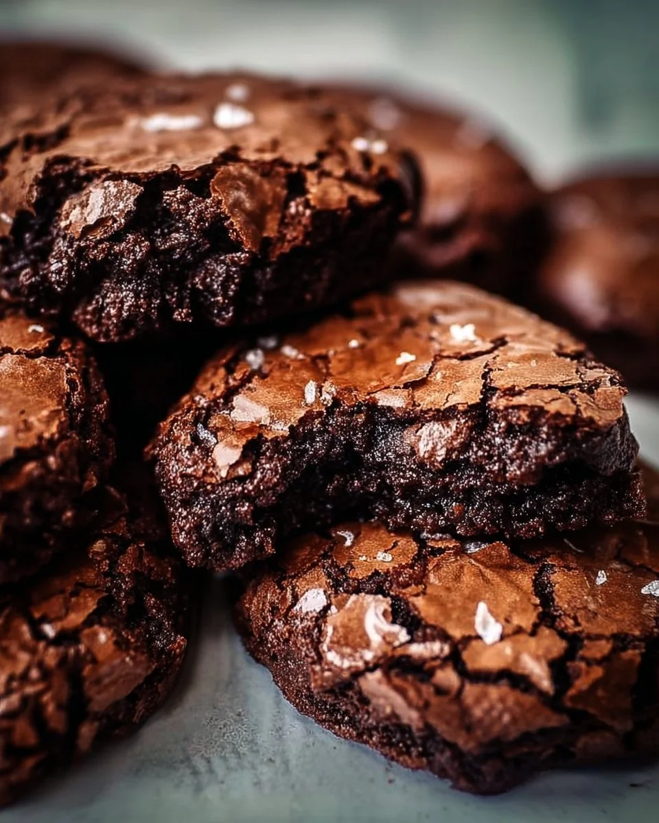 Delicious fudgy chewy browkies with gooey center and crispy edges