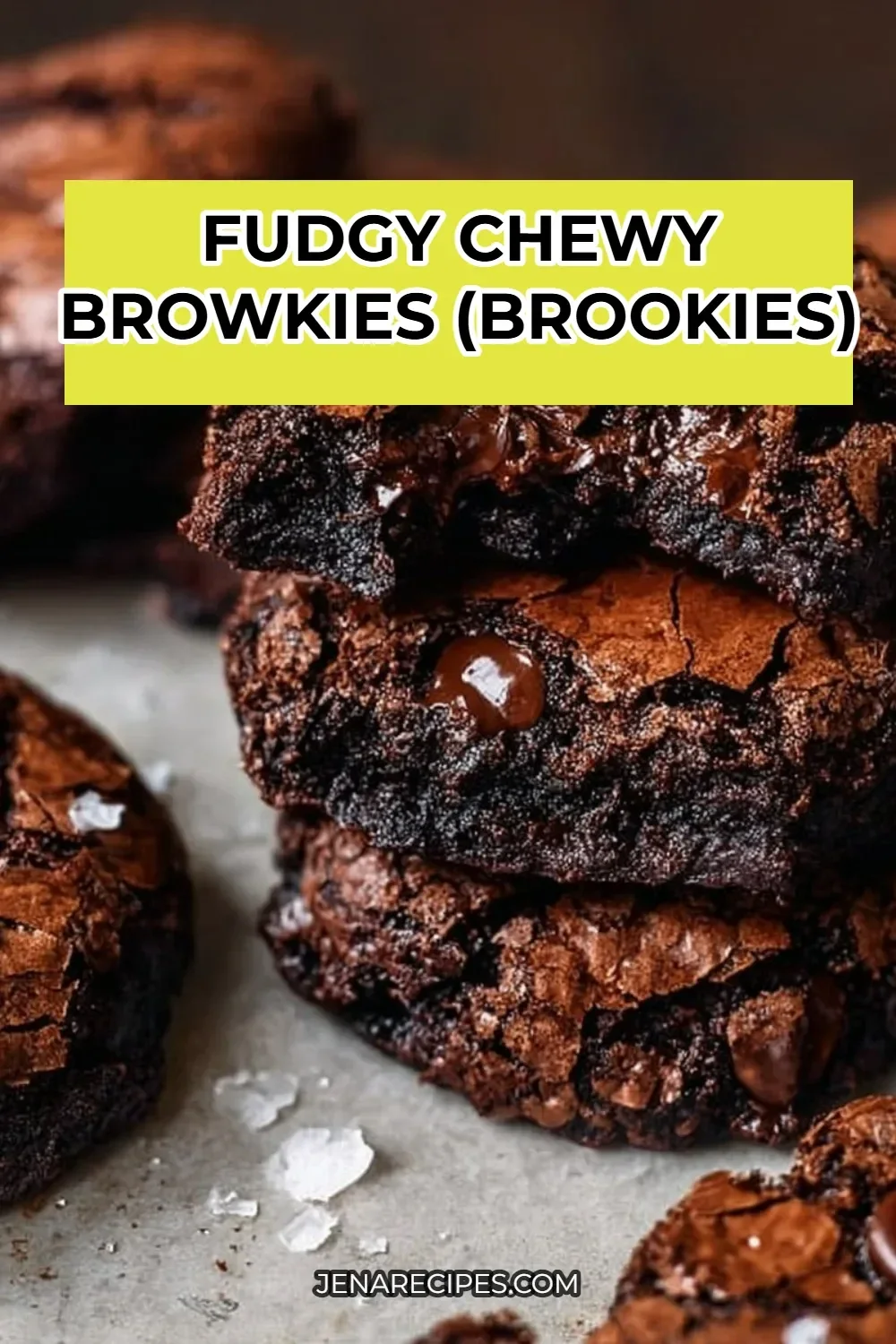Delicious fudgy chewy browkies with chocolate chips and a rich brownie texture
