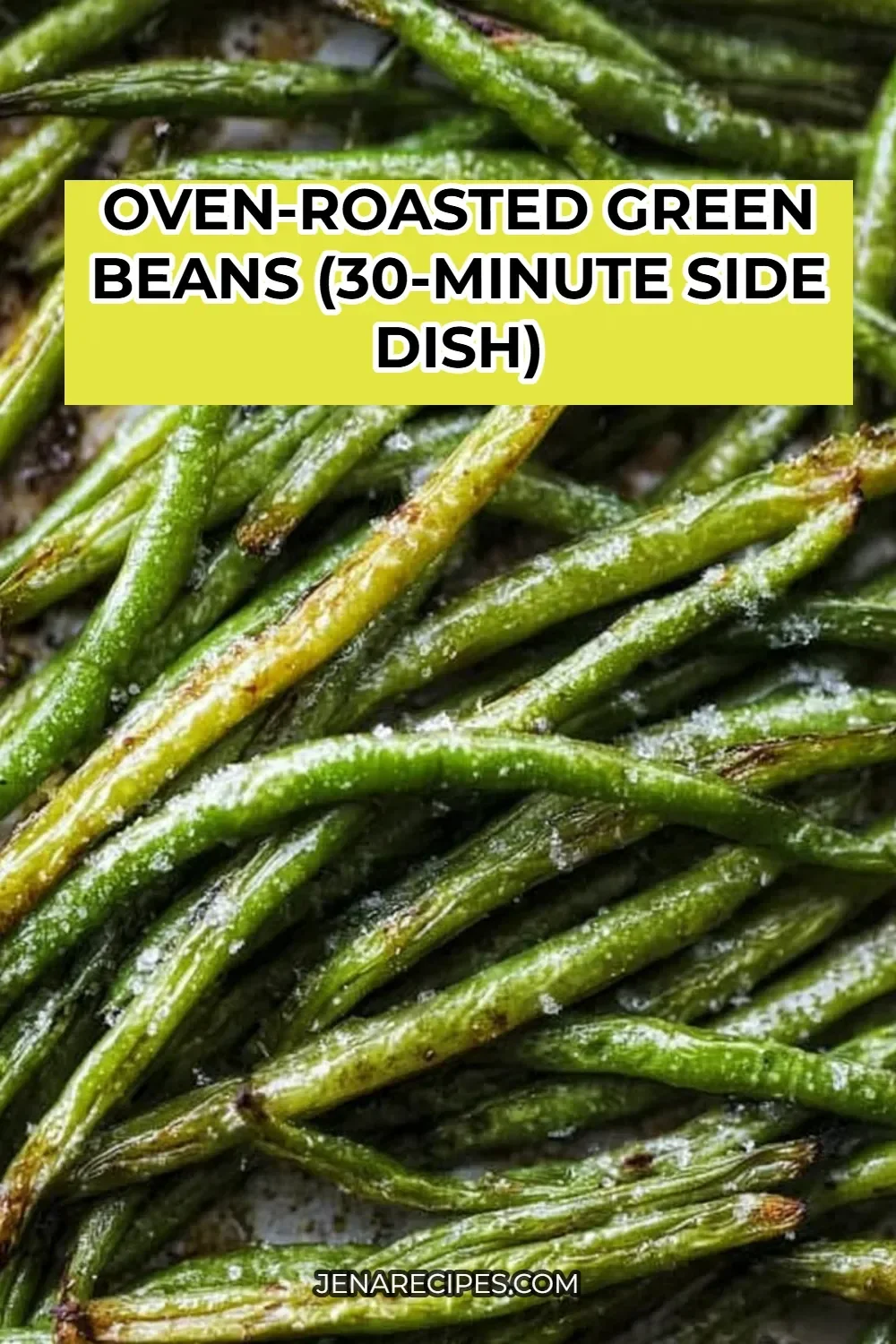 Delicious oven-roasted green beans served as a healthy side dish