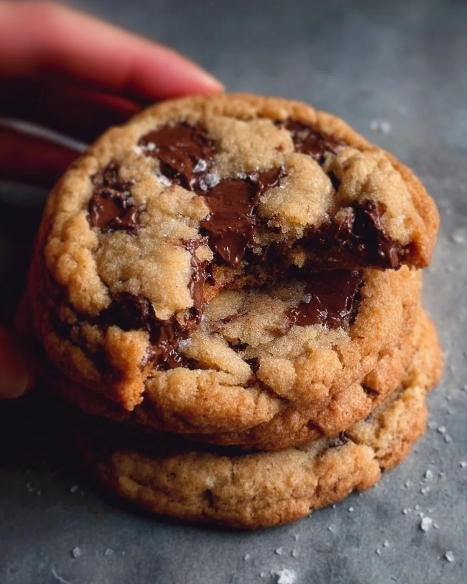 Freshly baked chocolate chip cookies on a cooling rack