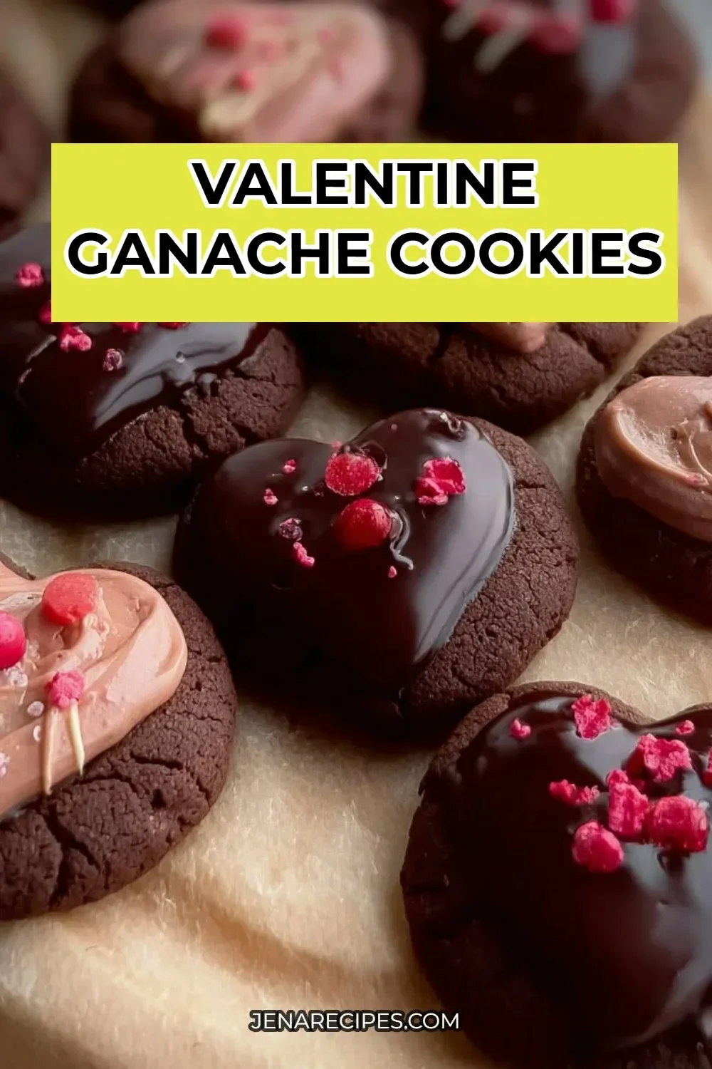 Delicious Valentine's Ganache Cookies with rich chocolate filling
