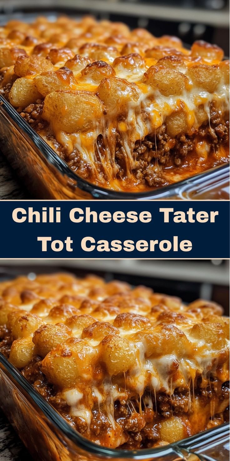 Chili Cheese Tater Tot Casserole