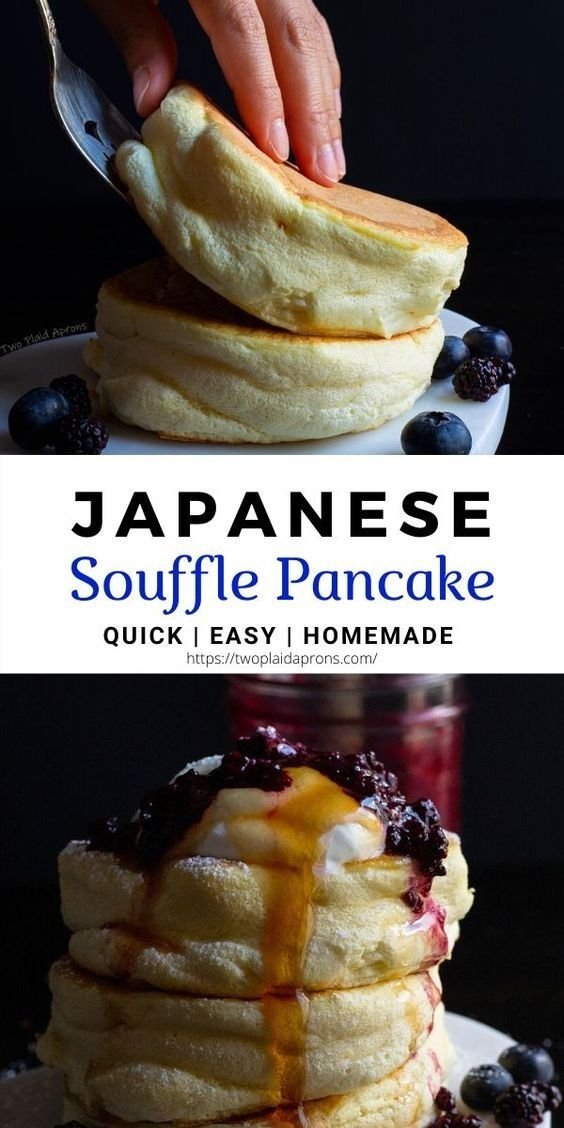 Fluffy Japanese Soufflé Pancakes