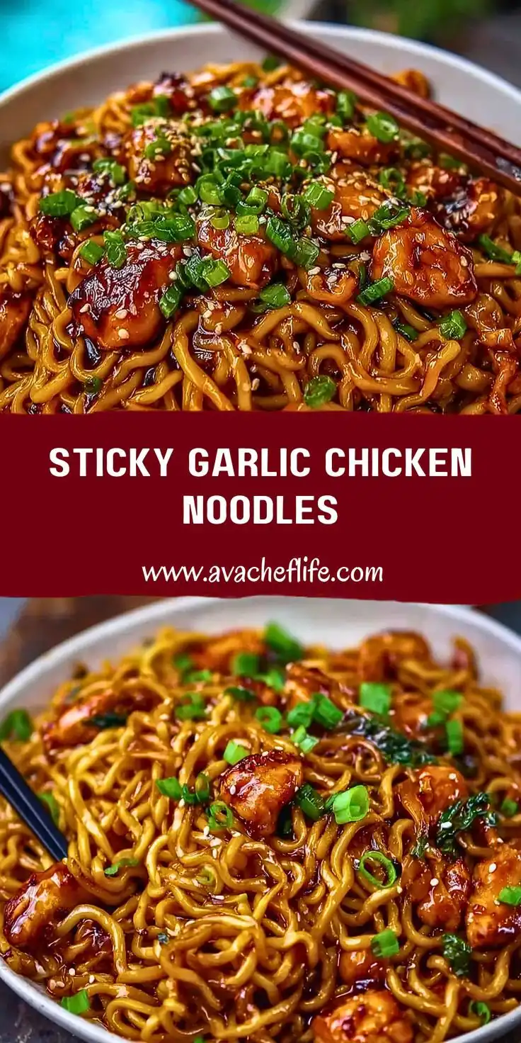 Sticky Garlic Chicken Noodles