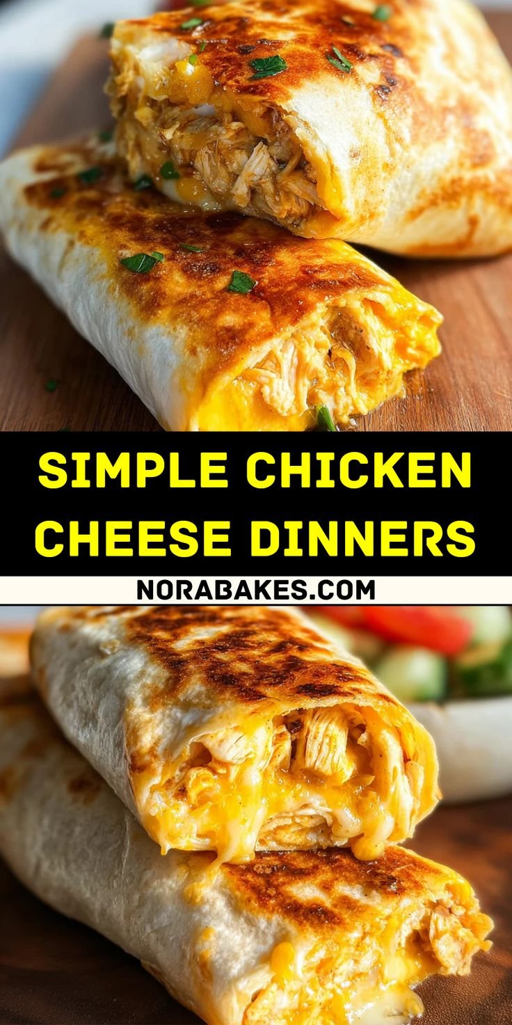 Cheesy Garlic Chicken Wraps