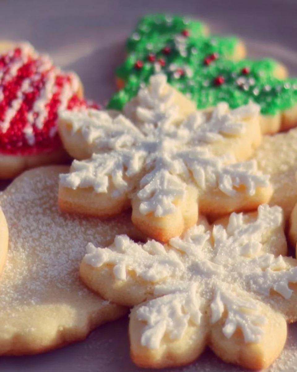 Deliciously decorated best sugar cookies on a baking tray