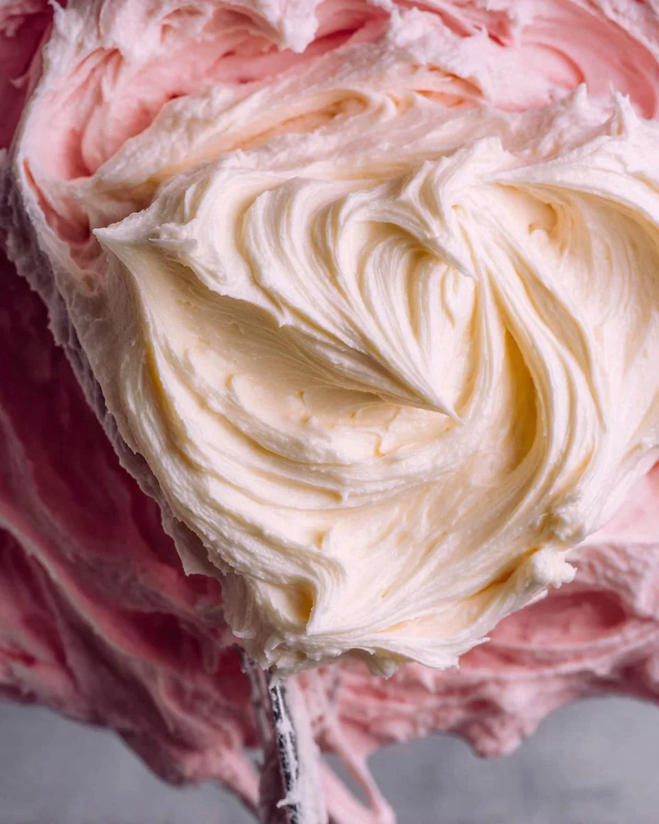 Delicious buttercream frosting spread on sugar cookies.