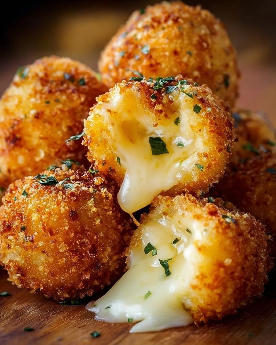 Deliciously cheesy Parmesan Mozzarella Bites on a plate