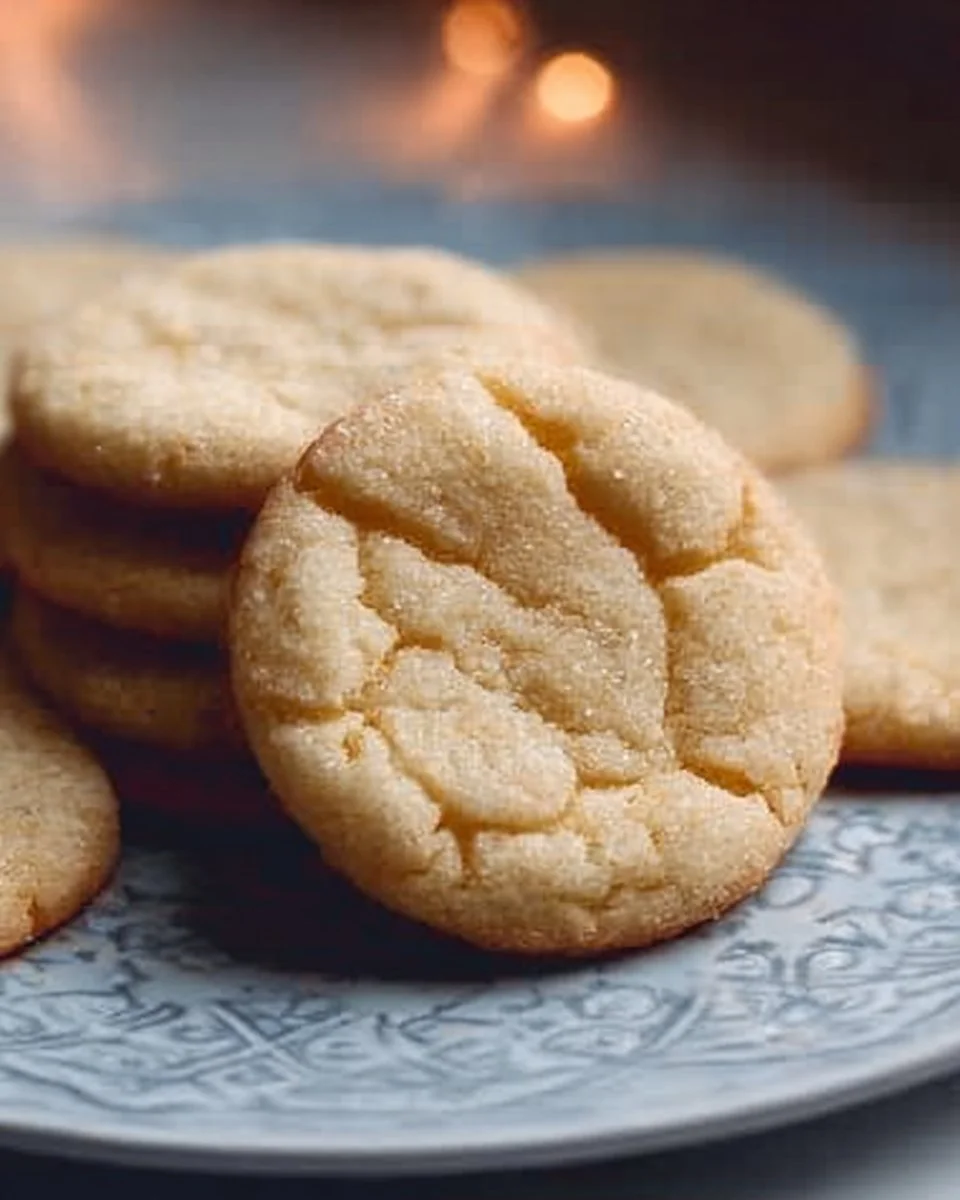 Delicious classic soft and chewy sugar cookies on a plate
