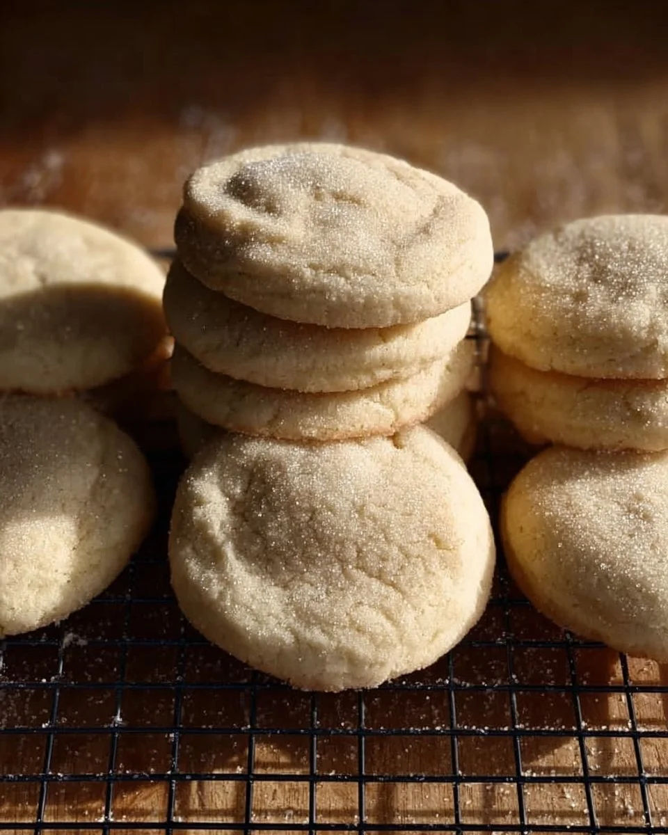 Classic sugar cookies fresh out of the oven, ready to be enjoyed.