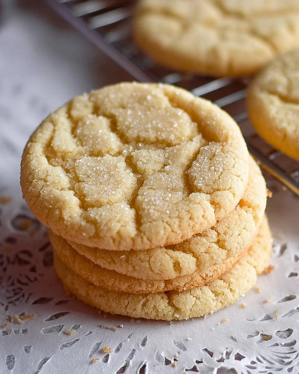 Delicious easy sugar cookies on a cooling rack