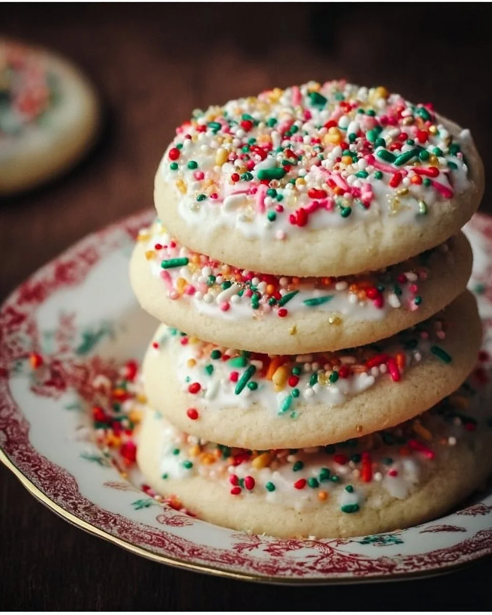 Delicious Lofthouse sugar cookies decorated with colorful frosting