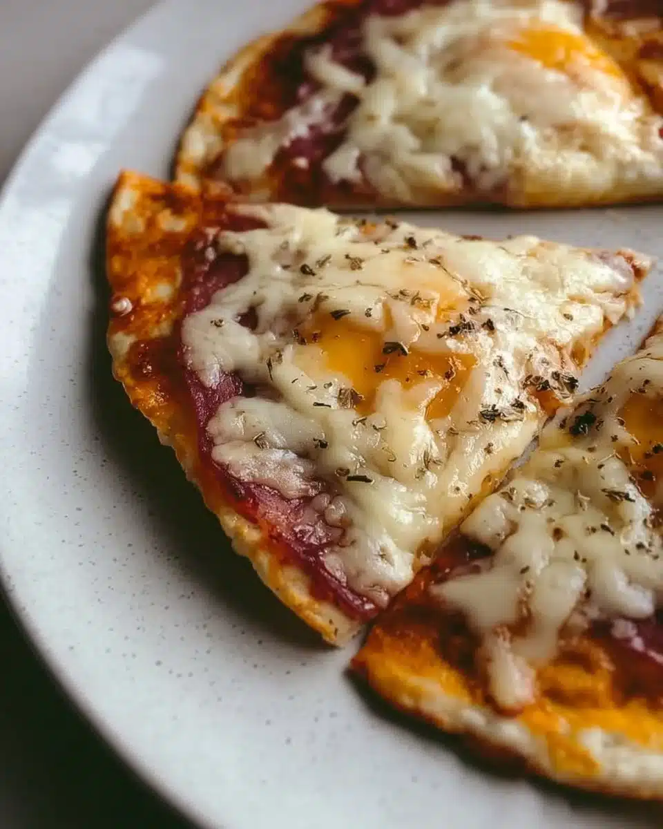 Delicious Pizza Eggs dish with toppings and spices