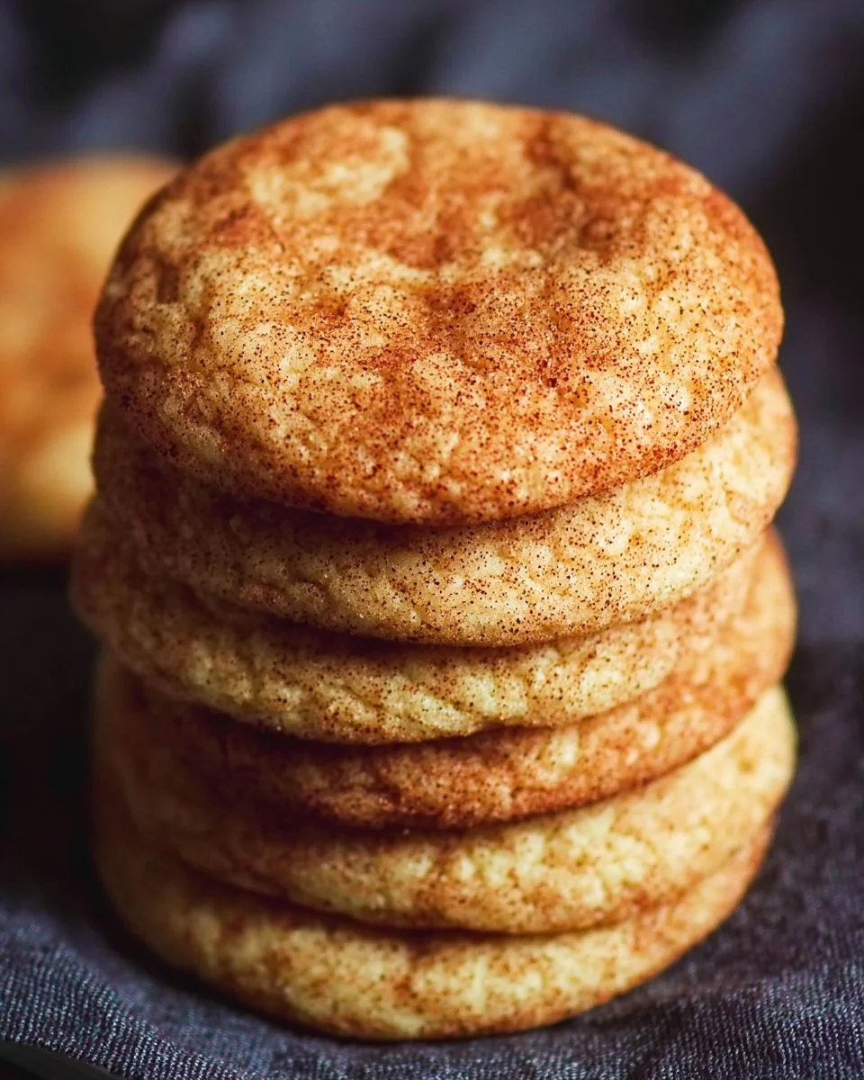 Freshly baked Snickerdoodle Cookies on a cooling rack with cinnamon sugar