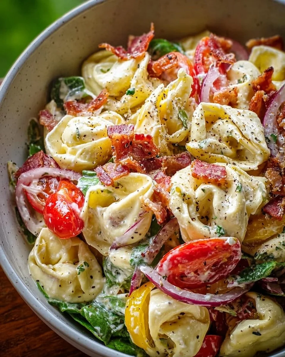 Delicious Grinder Tortellini Salad with fresh ingredients and vibrant colors