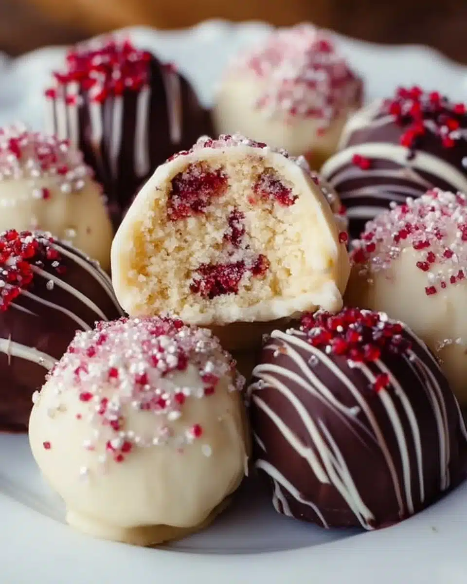 Delicious cheesecake truffles coated in chocolate and topped with graham cracker crumbs