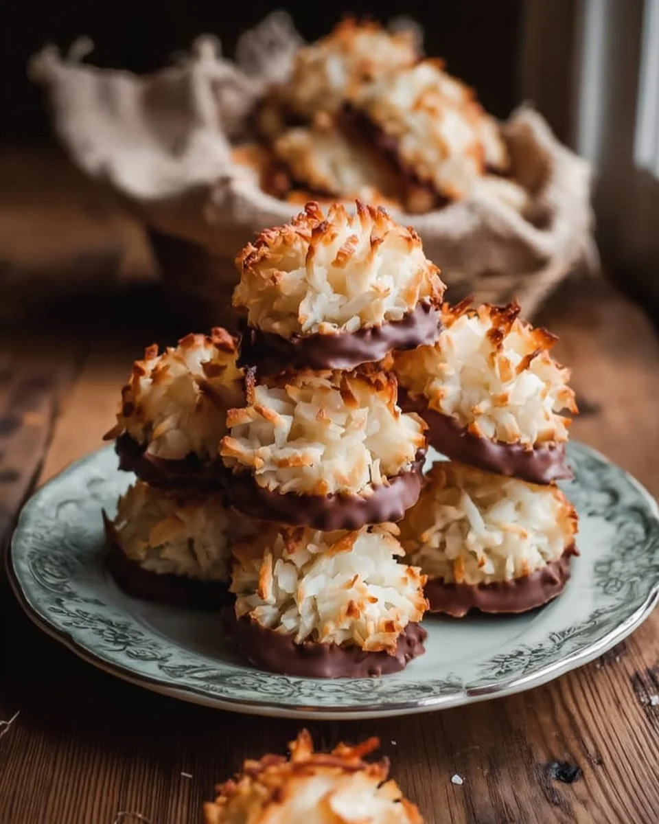 Delicious homemade coconut macaroons on a tray, ready to be enjoyed.
