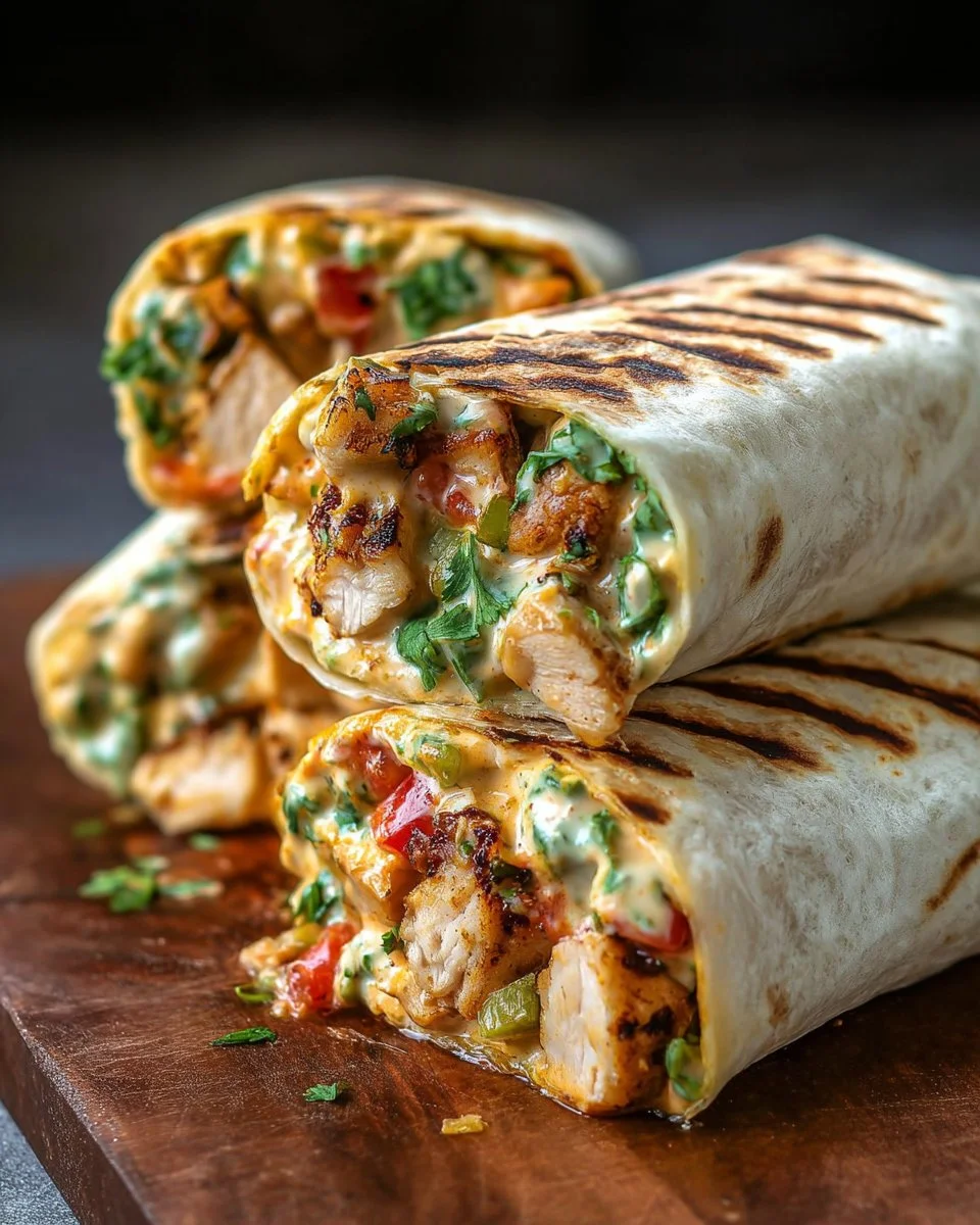 Chipotle Ranch Grilled Chicken Burrito with fresh ingredients and delicious toppings