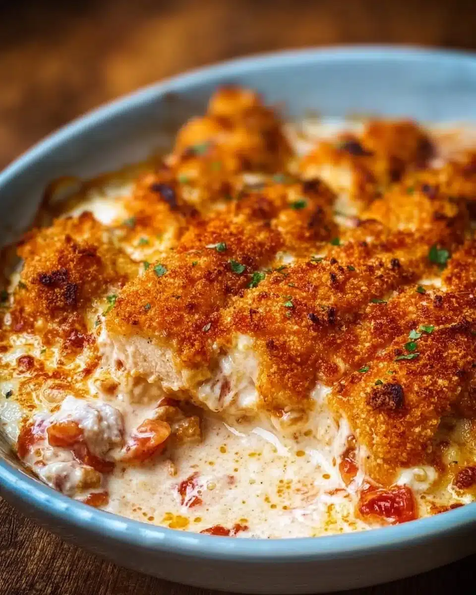 Cottage Cheese Chicken Parm Bowl with chicken, cottage cheese, and marinara sauce