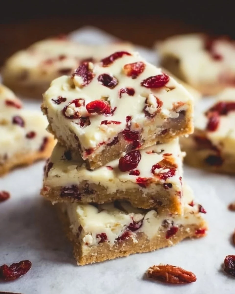 Homemade Cranberry Bliss Bars inspired by Starbucks recipe