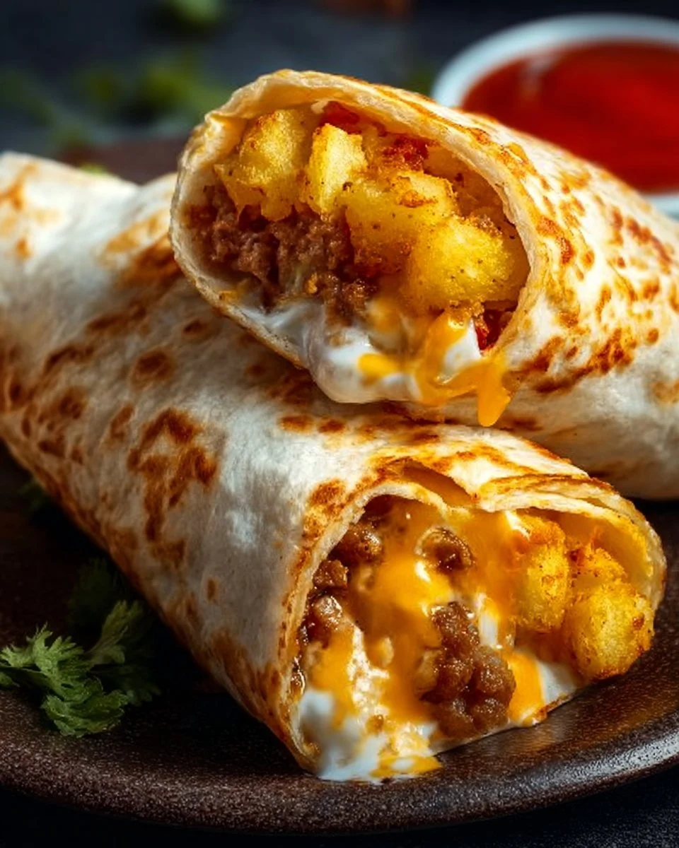 Easy Cheesy Potato Burritos