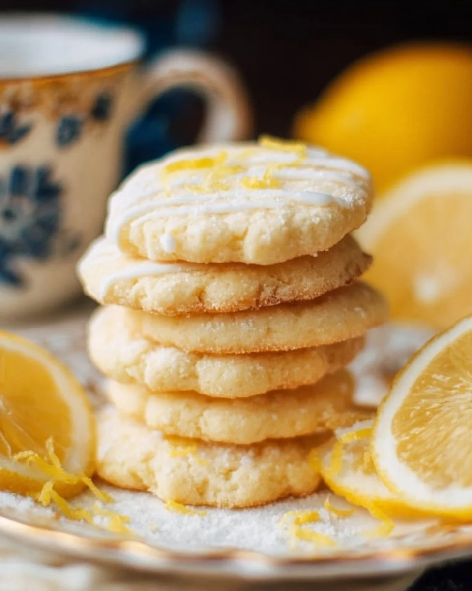 Homemade lemon sugar cookies on a baking tray