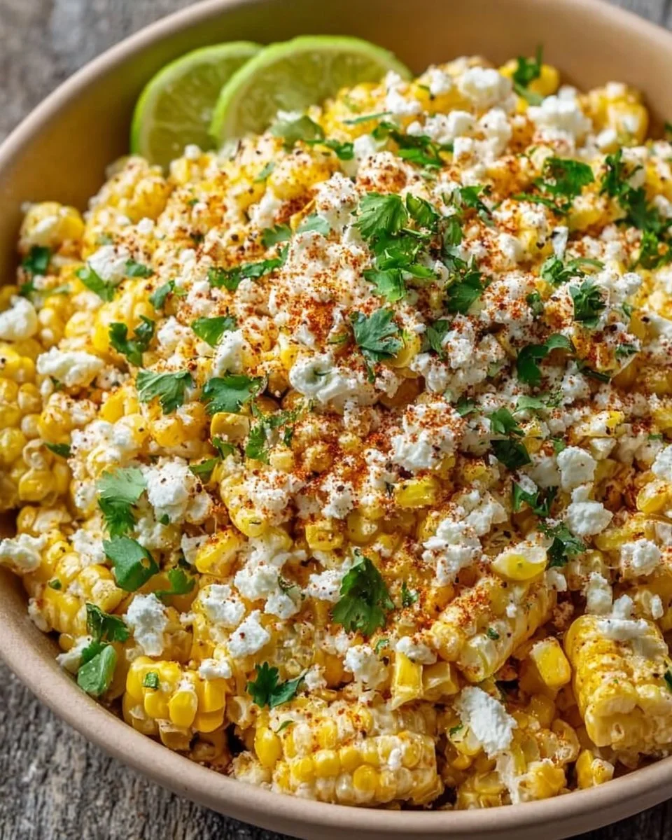Delicious Mexican Street Corn Salad with fresh ingredients and vibrant flavors