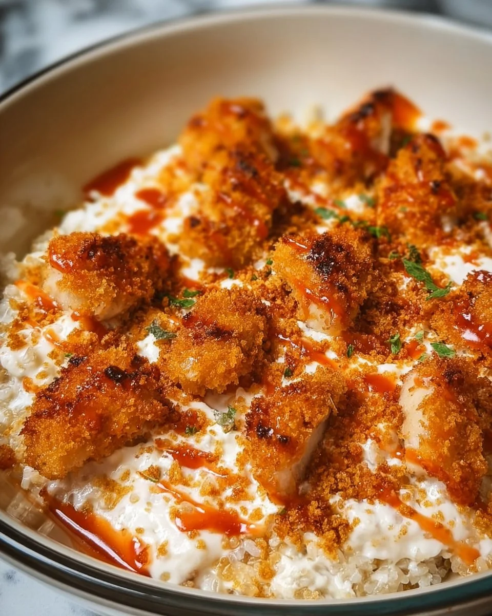 Delicious Cottage Cheese Chicken Parmesan Bowl served in a bowl