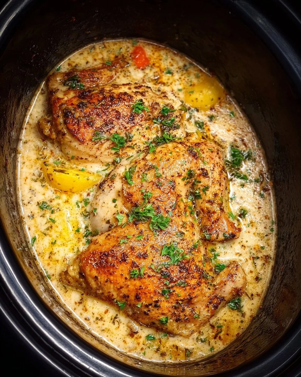 Delicious Crock Pot Angel Chicken ready to serve