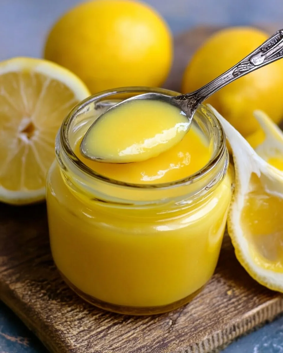 Bowl of easy lemon curd made with fresh lemons and eggs
