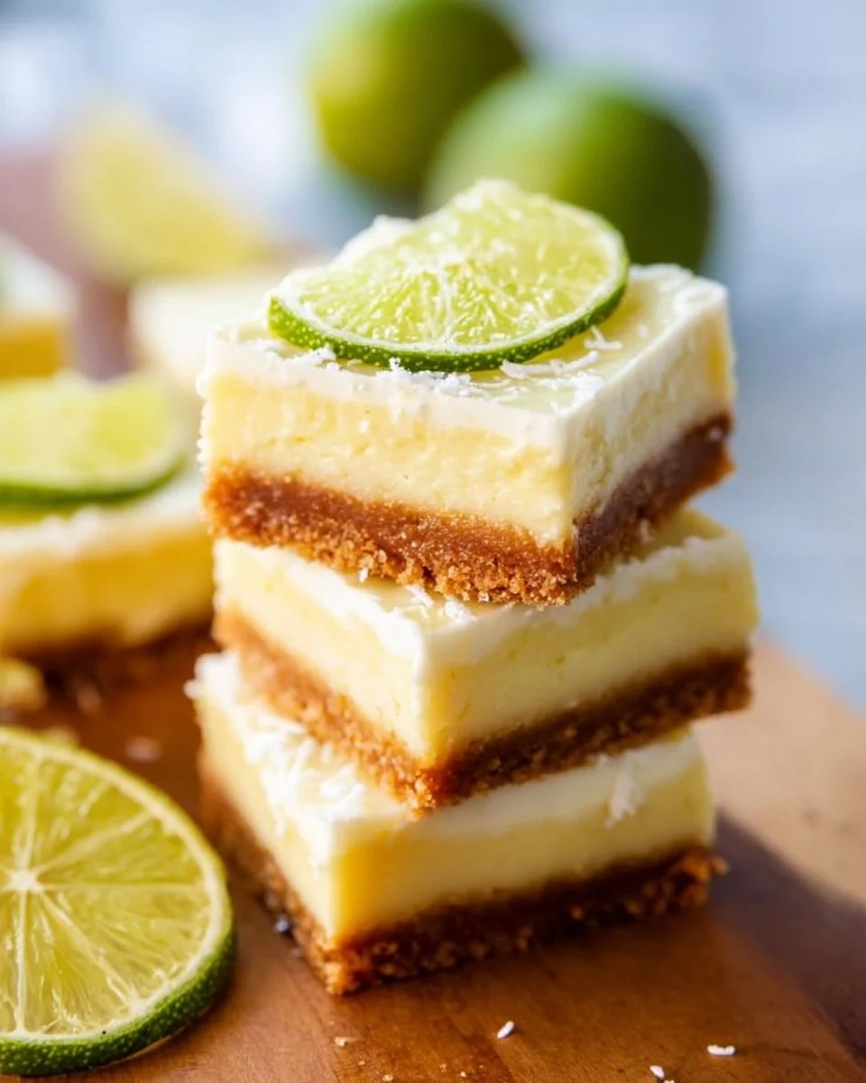 Delicious homemade key lime bars with a buttery crust and creamy filling.