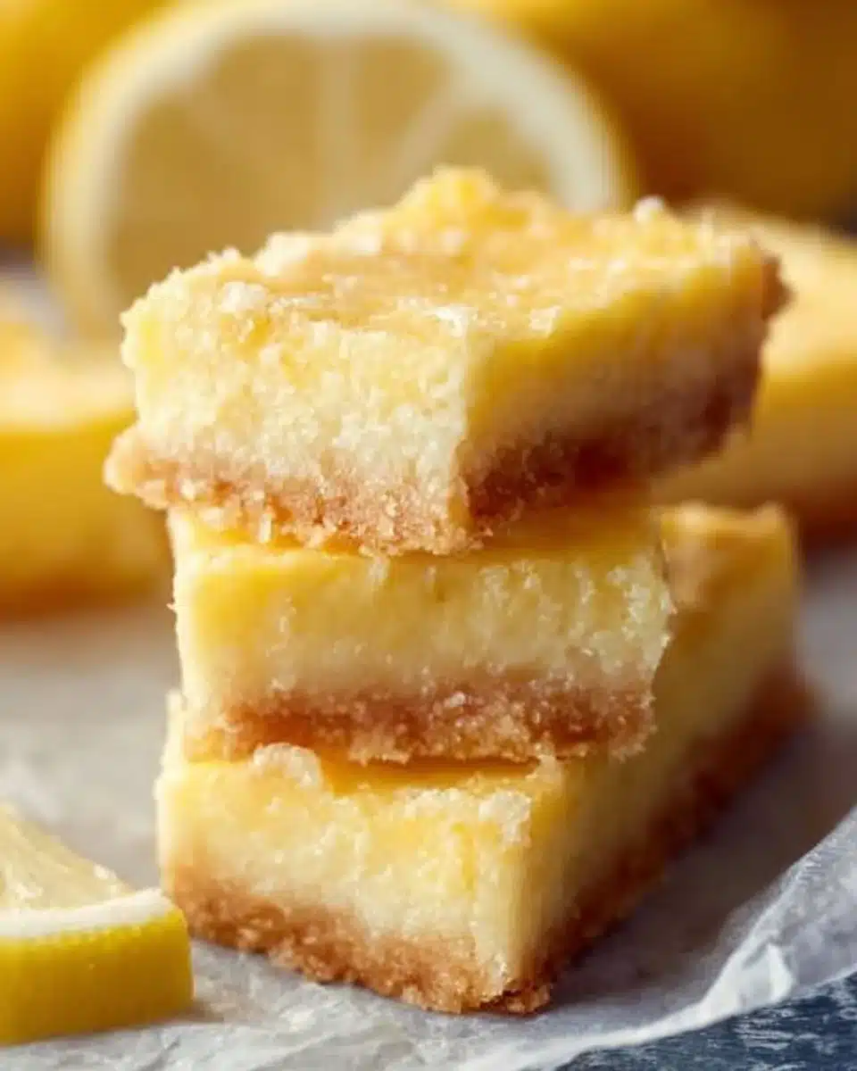 Delicious Lemon Cream Cheese Bars ready to be served