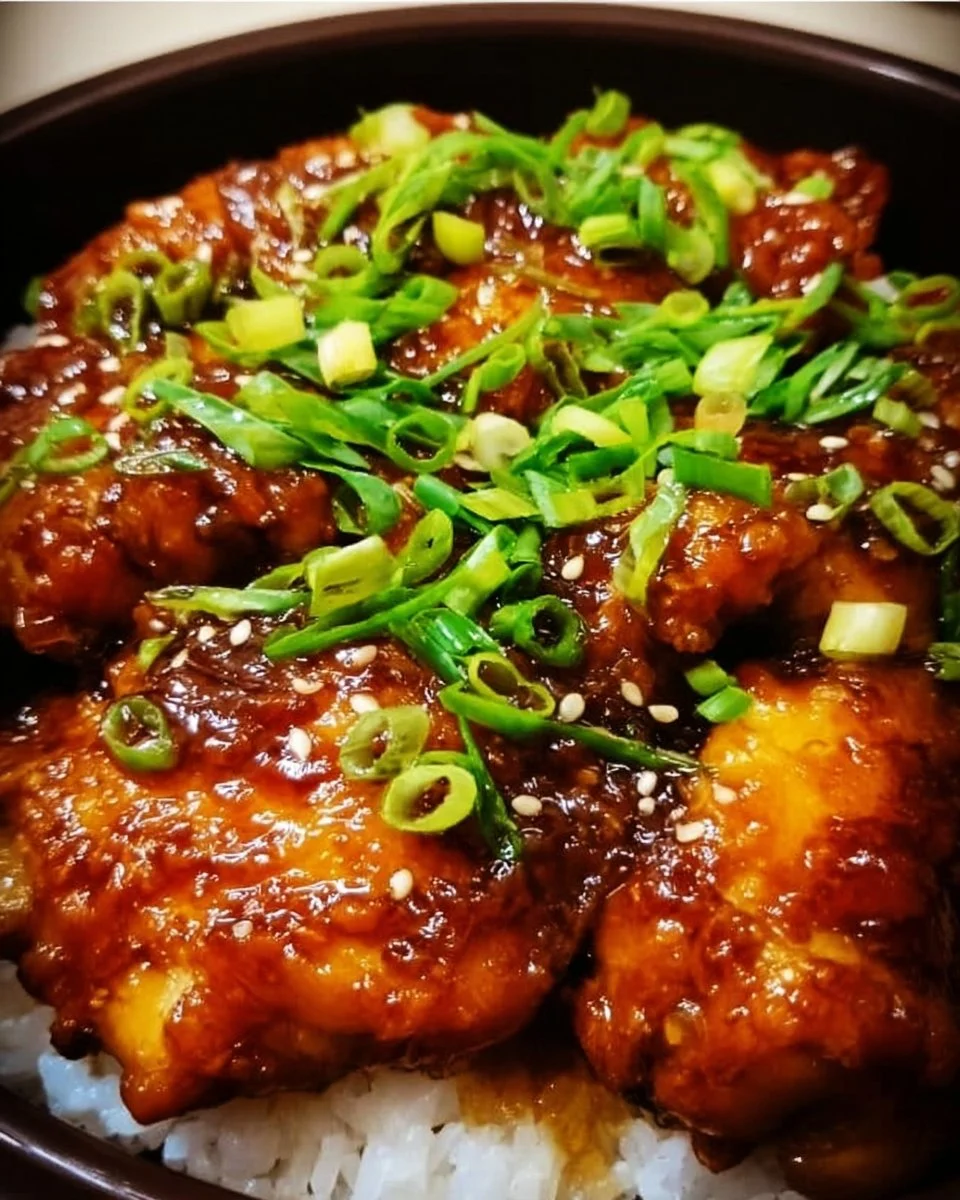 Delicious Slow Cooker Honey Garlic Chicken served with vegetables