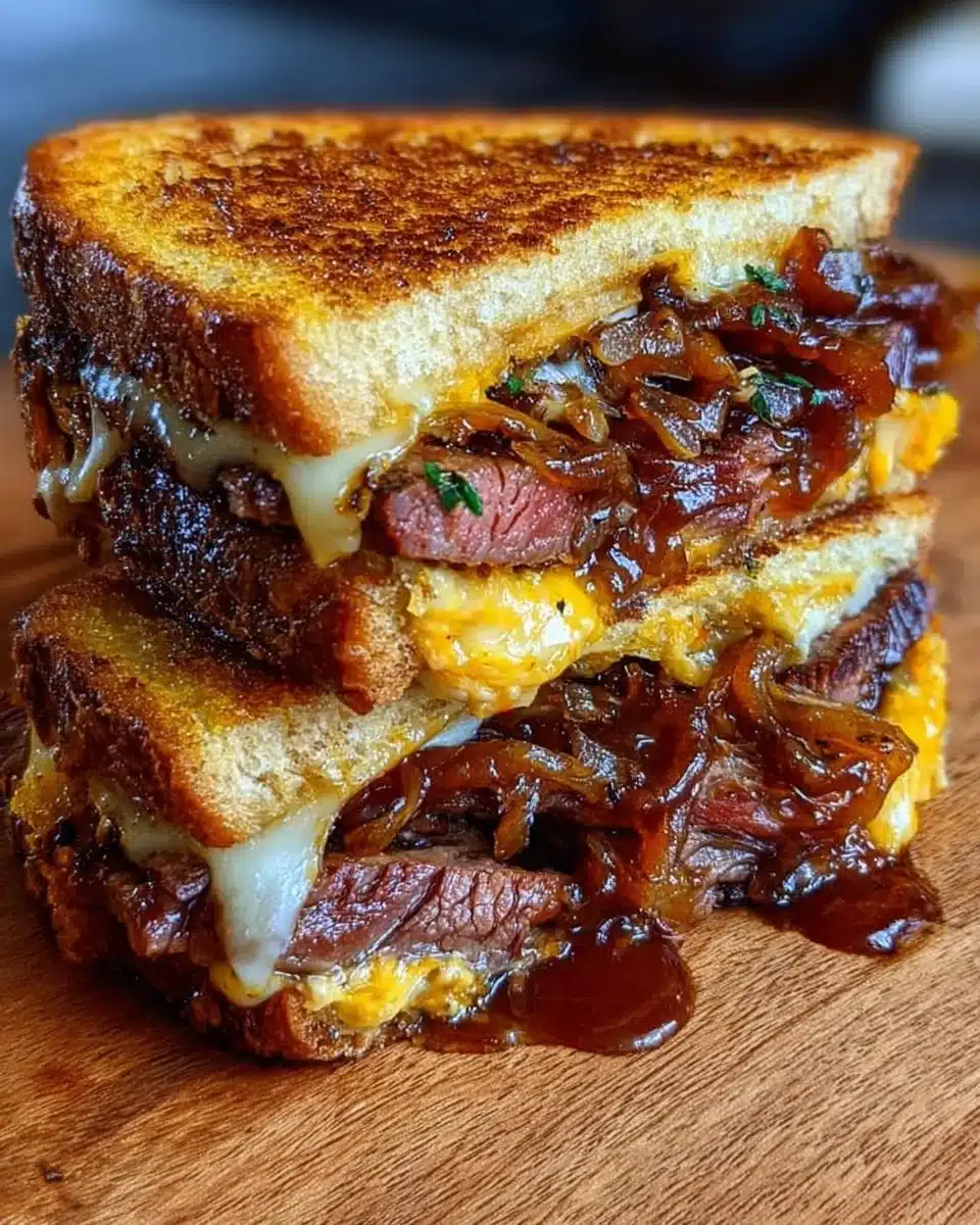 BBQ brisket melt sandwich with tender brisket and melted cheese