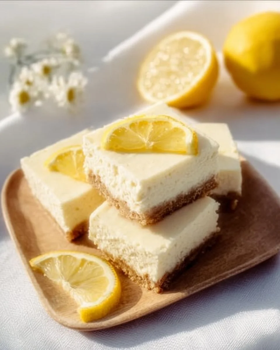 Greek Yogurt Lemon Cheesecake Bars