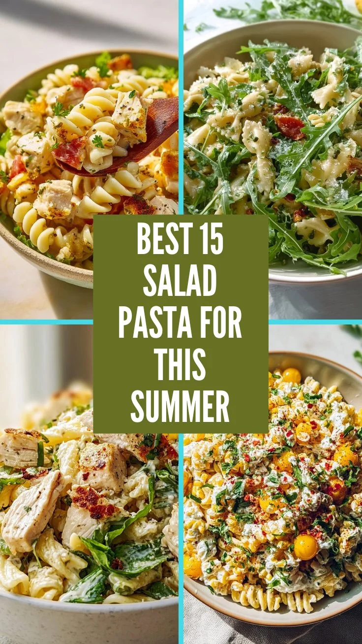 Colorful and fresh pasta salad in a bowl with vibrant vegetables and dressing