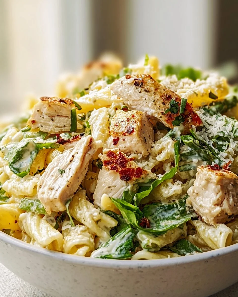 Creamy Chicken Caesar Pasta Salad for Fresh Flavor Bliss