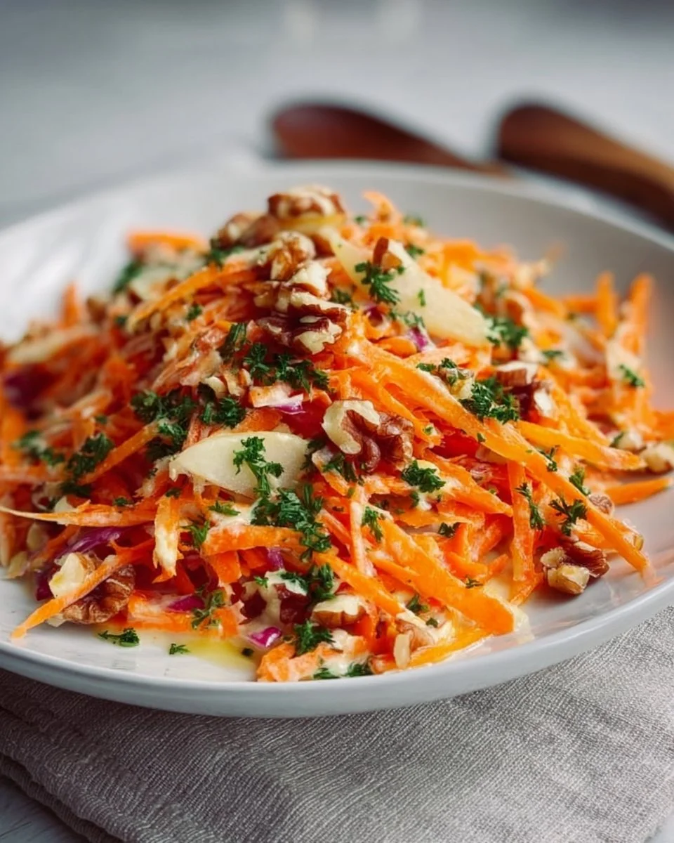 Crunchy Apple Carrot Salad with Creamy Citrus Dressing